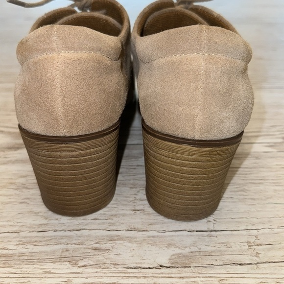 EuroSoft Womens Jules Oxfords Shoes with Block Heel Stone Taupe Suede Sz 6 - Picture 5 of 8